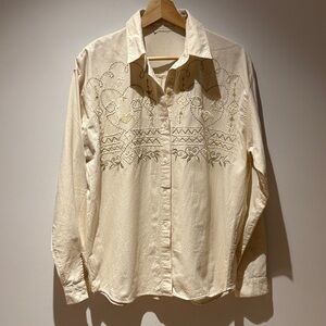 Beautiful Cream Embroidered Blouse